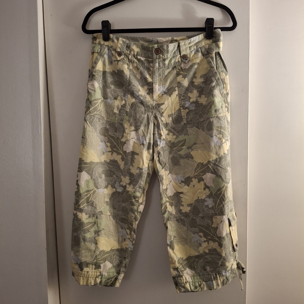 Sigrid Olsen Women's Leafy Patterned Cargo Pants - Picture 1 of 9